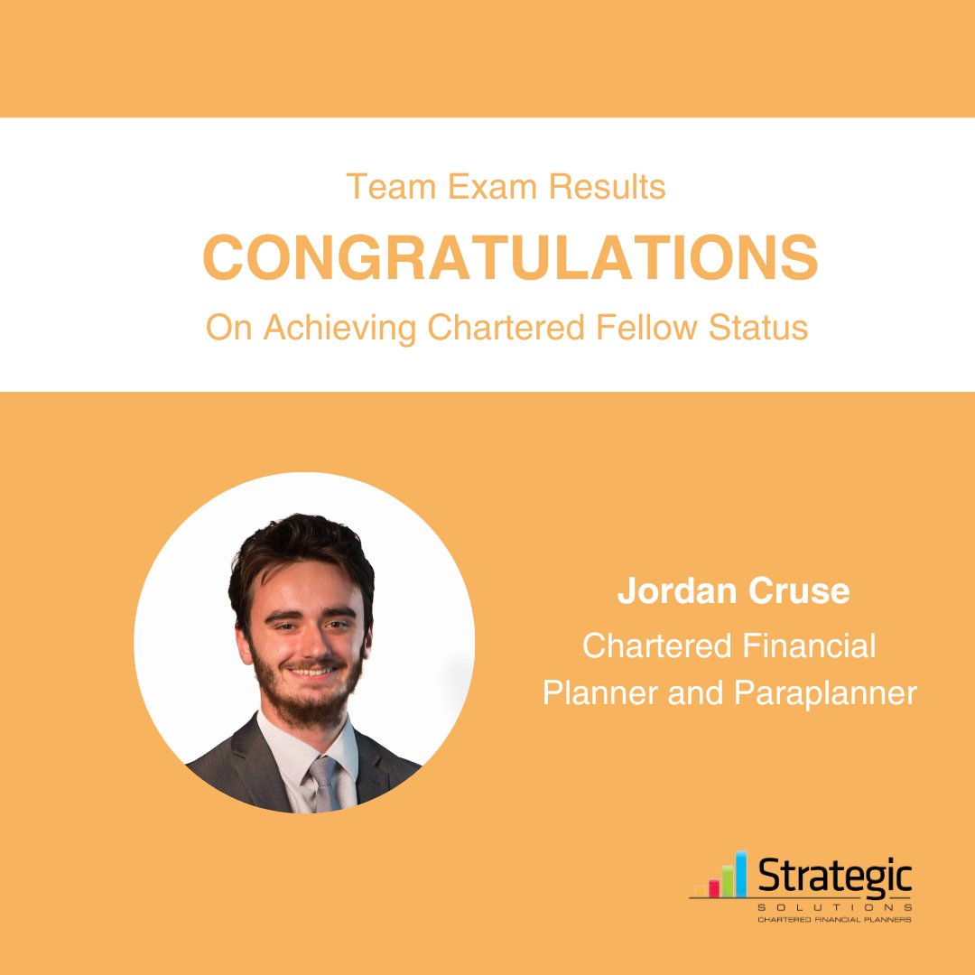 Congratulations to Jordan Cruse for passing his CF6 and achieving chartered fellow status. This is the highest qualification awarded by the CII.

Jordan continues to retain his record as the UK's youngest Chartered Financial Planner.

Huge congratulations from the whole team 🎉
