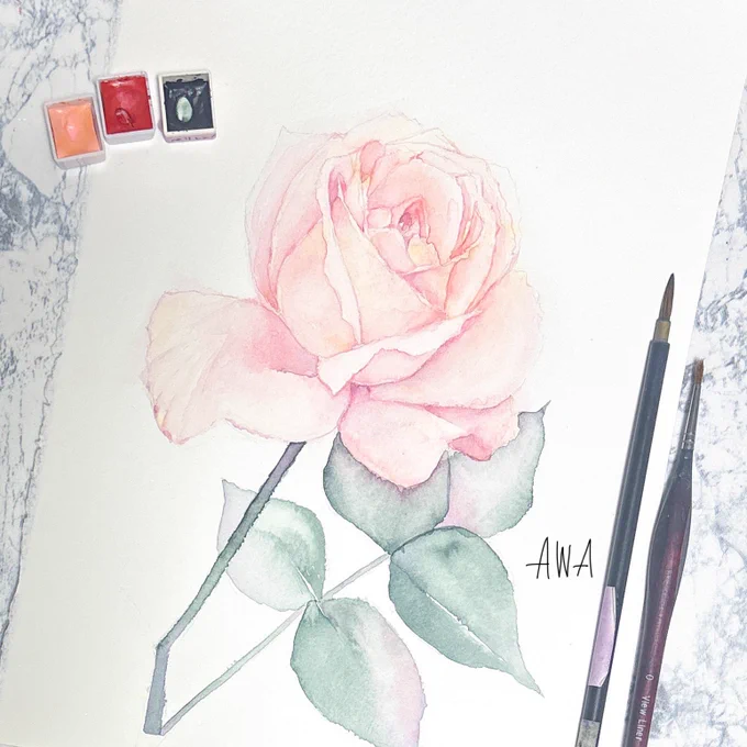 #イラストレーションの日2024参加させていただきます!空や花をアナログで描いてる人です! 