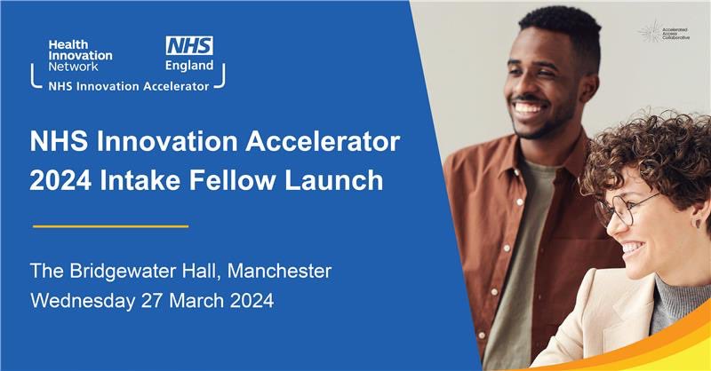 Exciting news from the NIA! 🚀 Mark your diaries for the 2024 Intake Fellow Launch - 27 March 2024 in Bridgewater Hall, Manchester. Join us as we meet the next cohort of innovators reshaping the future of healthcare. Register: eventbrite.co.uk/e/the-nhs-inno…