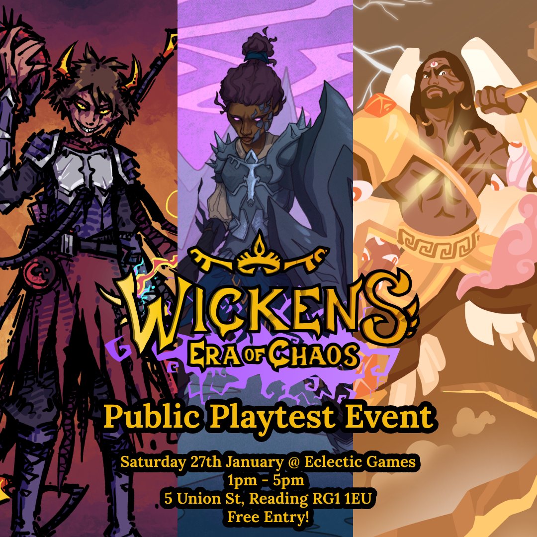 BrowBoy6's tweet photo. I am hosting a playtest event for my new card game. If anyone who lives near Reading is interested, it would mean a lot if you came along! All are welcome, whether you have never played card games before, or are a veteran of the genre!
Sign up here:
https://t.co/OuABscYees https://t.co/tpFijJJmzS