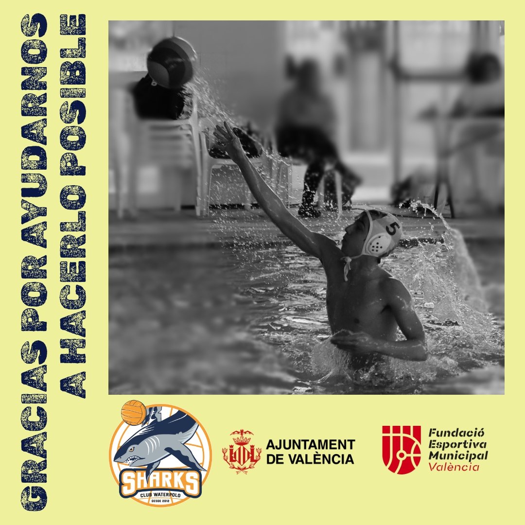 AGRADECEMOS un año mas al <a href="/AjuntamentVLC/">Ajuntament València</a> y <a href="/FDMValencia/">FDM Deporte València</a> su apoyo a nuestro proyecto deportivo de #Waterpolo🤽‍♂️🤽‍♀️🤽 y por la apuesta firme por el #Deporte en #Valencia😃 
El <a href="/WaterpoloSharks/">ClubWaterpoloSharks_VLC</a> hemos sido beneficiarios de las ayudas y subvenciones a entidades deportivas de #valencia🤩