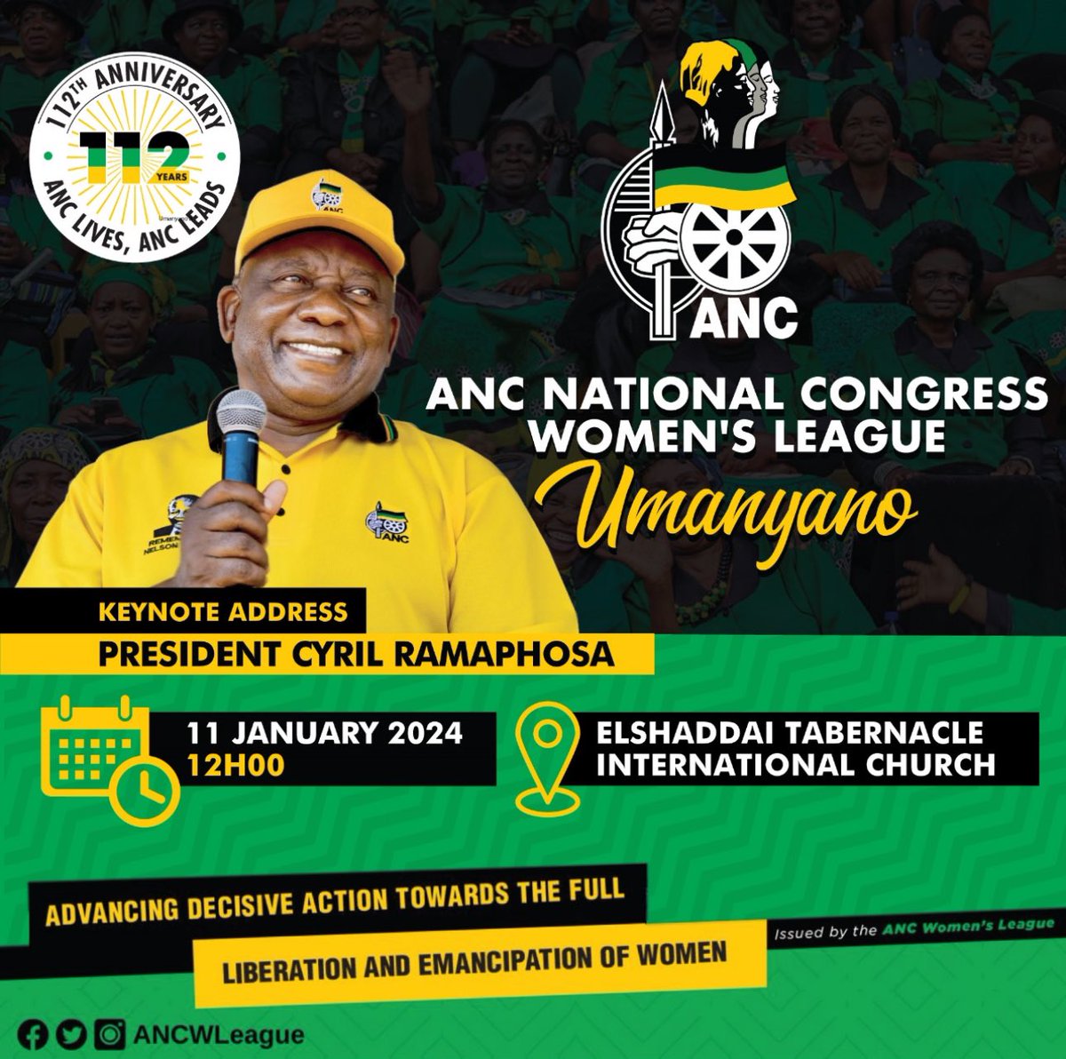 RoseMantsho's tweet photo. #ANCWL # ANC112 #112YearsOfTheANC https://t.co/ll3LZDzL5v