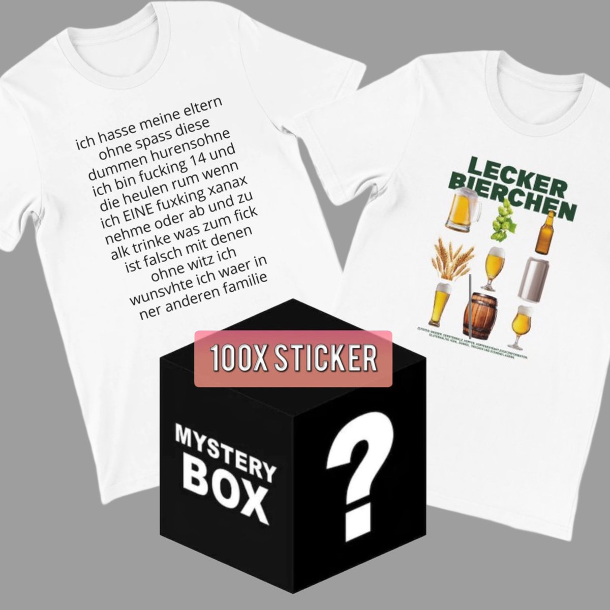🎉100.000 Follower Gewinnspiel mit <a href="/stickerknax/">stickerknax🖼️</a> !🎉

Was Ihr gewinnen könnt:

- 100x Mystery Sticker Box
- Lecker Bierchen T-Shirt
- Xanax Tweet T-Shirt

🩵Teilnahme Bedingungen🩵
- <a href="/DeletedTweetsDE/">Deleted Tweets 🇩🇪</a> , <a href="/ketaknax/">herr knax</a> und <a href="/stickerknax/">stickerknax🖼️</a> folgen
- Retweeten und diesen Tweet liken
-