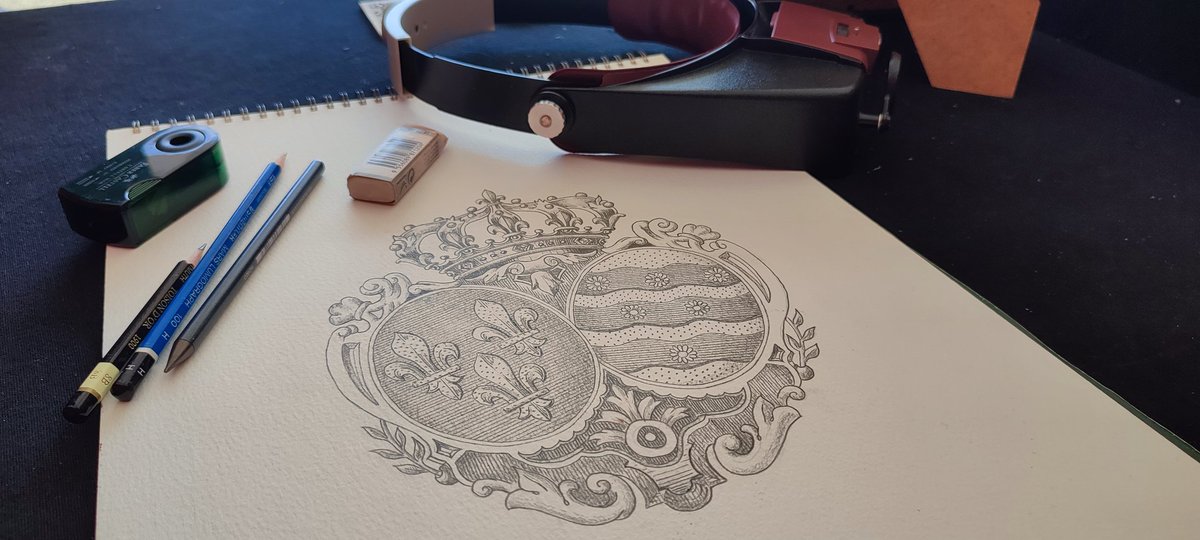 XdAndeville's tweet photo. Armoiries d'alliance, mge Louis de Bourbon, et la princesse marguerite. Dessin au crayon
#princelouisdebourbon #louisdebourbon #margueritedebourbon #armoiries #blason https://t.co/sI8Sj2fxDN