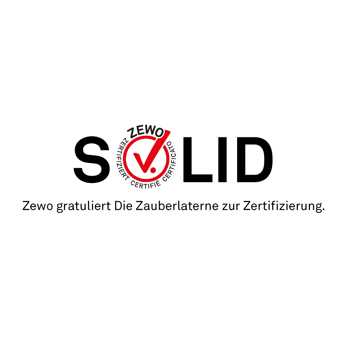 Herzliche Gratulation! Die Organisation Die Zauberlaterne (La Lanterne Magique) hat die Prüfung für die Zertifizierung erfolgreich absolviert. Sie trägt neu das Zewo-Gütesiegel. Bei zertifizierten Organisationen ist Ihre Spende in guten Händen: zewo.ch/de