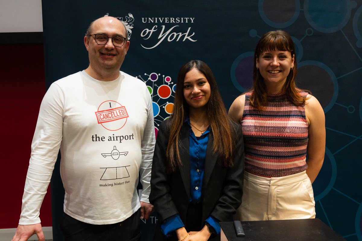 UniOfYork's tweet photo. A huge congratulations to Sarah, Andrew and Francisca, our #YorkTalks 2024 PhD Spotlight winners! 🏆👏
If you didn't get chance to visit the displays at YorkTalks yesterday, you can read about their research online at: https://t.co/tmGKqlMa8C https://t.co/H5XdogxXI6