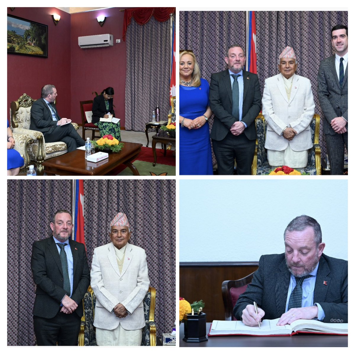 A privilege to meet <a href="/OOP_Nepal/">President of Nepal</a> Ram Chandra Poudel President of Nepal with <a href="/SeeryKearney/">Mary Seery-Kearney</a> <a href="/fintanwarfield/">Fintan Warfield</a> on behalf of <a href="/OireachtasNews/">Houses of the Oireachtas - Tithe an Oireachtais</a>