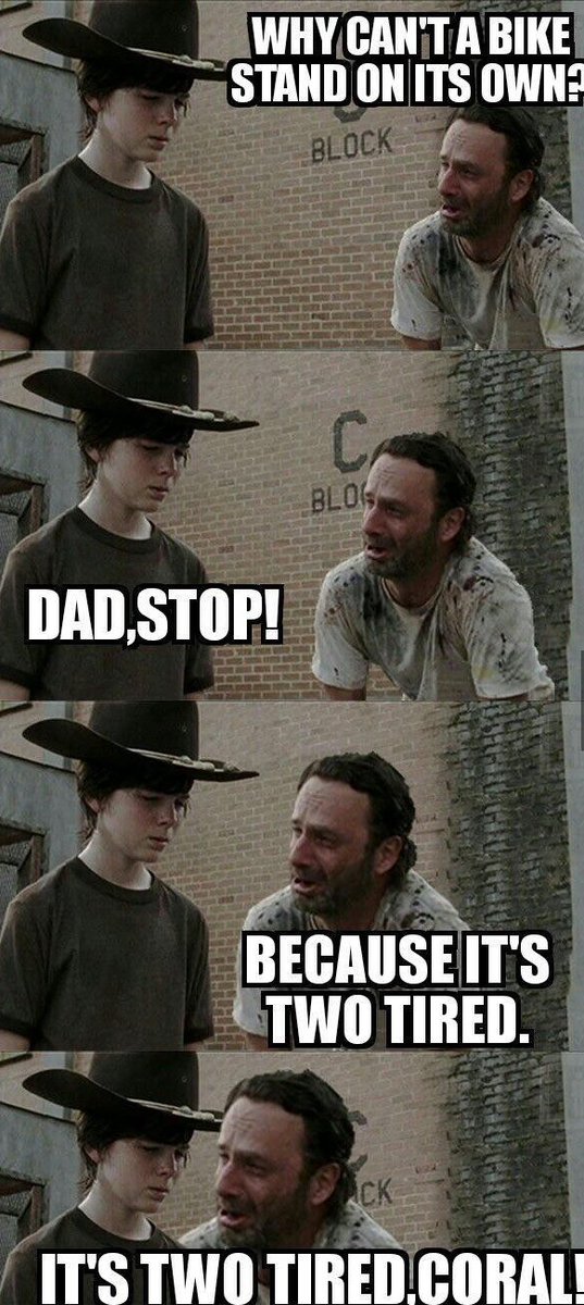 Memesofthepast2's tweet image. When you cycle through all your dad jokes and land on a classic. #DadJokes #CyclingHumor