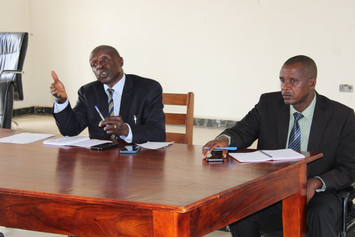 Senior management meeting ongoing in the District council Hall