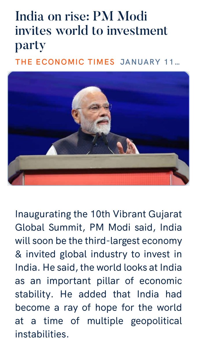 pradipdeba2's tweet photo. India on rise: PM Modi invites world to investment party
https://t.co/fqIhSA3qP9 via NaMo App https://t.co/fWFZWqJLe4