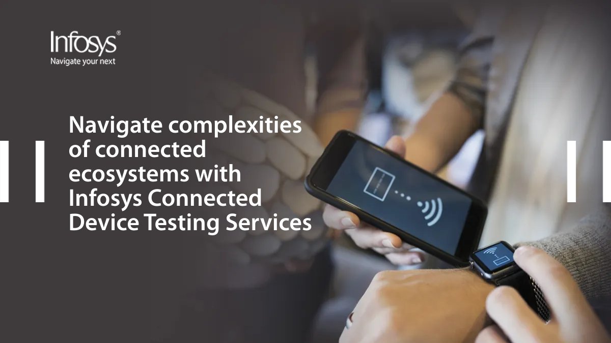 Dive into the world of comprehensive testing for a seamless experience in a connected world. Infosys Connected Device Testing ensures smart scenario testing, device interoperability, and much more. infy.com/3U1m6VH #ConnectedDevices #QualityEngineering #InfyTesting