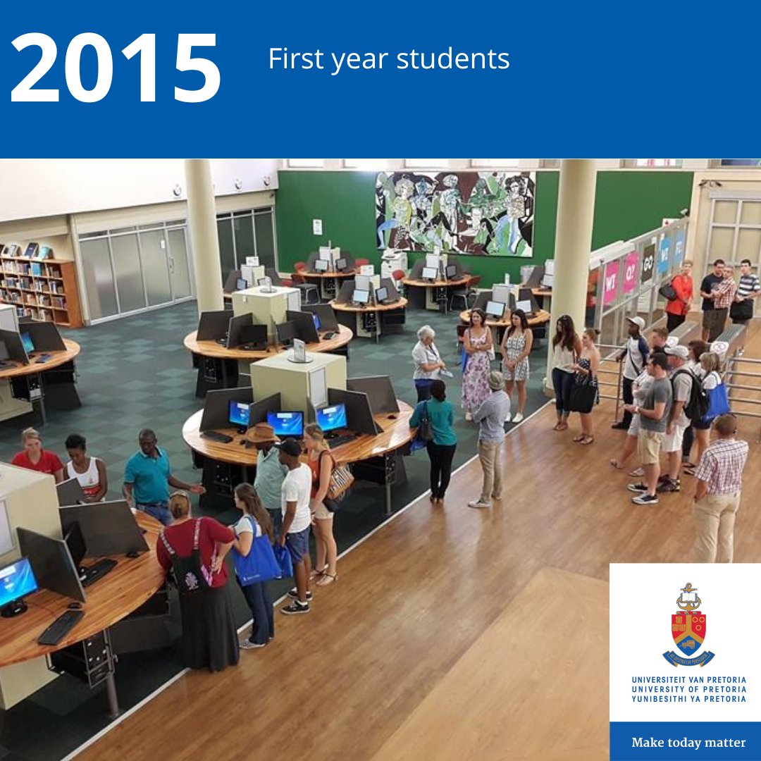 UPLibrary's tweet photo. #ThrowbackThursday #TBT Welcoming first-year students and their parents to the Merensky 2 library in January 2015 ! #UPLibrary https://t.co/wMKQE97fo6
