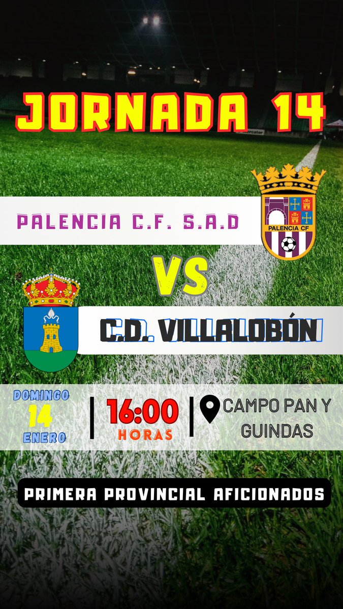 VillalobonCd's tweet photo. ⚽️ PRIMER PARTIDO DEL AÑO

Nos desplazamos a Palencia para enfrentarnos al @palencia_cf B donde intentaremos conseguir los 3 puntos 

Os esperamos para animar al equipo en el campo de Pan y Guindas 💪🏼💙🖤 https://t.co/Mn2iSR166e