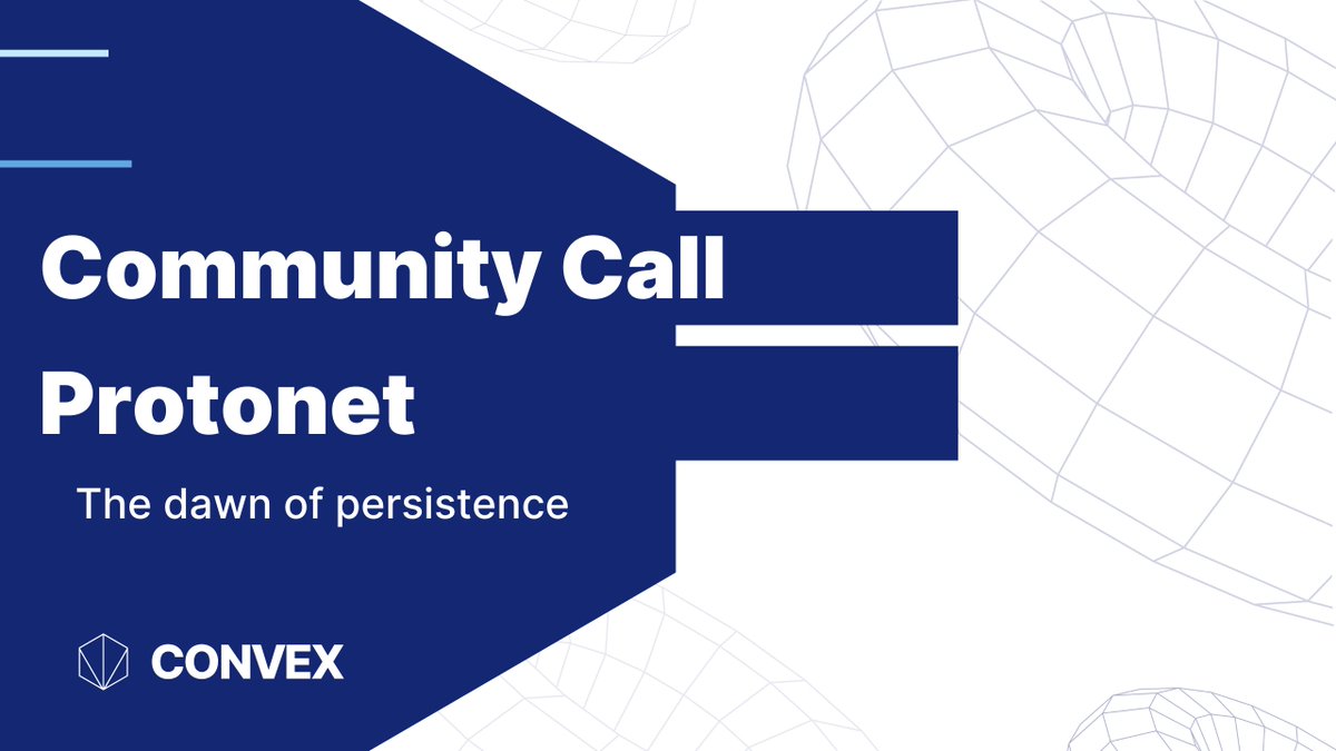 Join us to hear what you can expect when protonet goes live! This shift isn't just about technology; it's about community. Protonet empowers builders and dreamers, fostering a decentralised space where ownership thrives and value flows freely. Thu 4pm UTC youtube.com/@convex-world/……