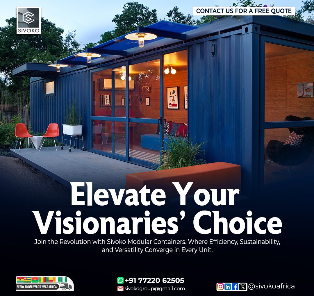 🏡 Elevate Your Lifestyle with Sivoko Modular Containers!
🌟 Join the efficiency, sustainability, and style revolution. Contact us for a Free Quote.📲

Whatsapp us: +917722062505
Email us: Sivokogroup@gmail.com

#SivokoModularLiving #InnovativeHomes #EcoConsciousLiving