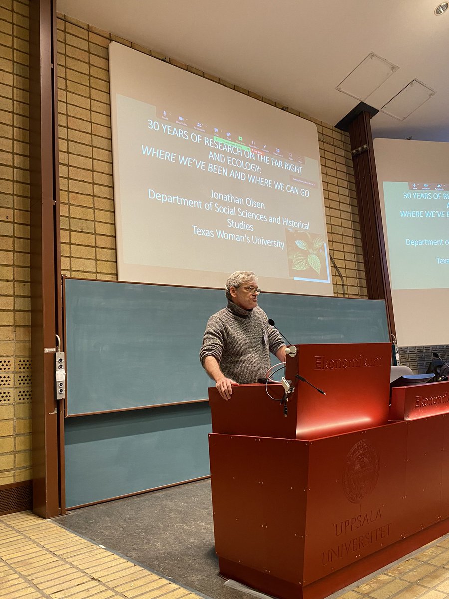 PEFR2024's tweet photo. Jonathan Olsen kicks off the first day of the conference with his keynote “30 years of research on the far-right and ecology - where we’ve been and where we can go” #PEFR24 @JRob0922 https://t.co/pXoKJR5e6P