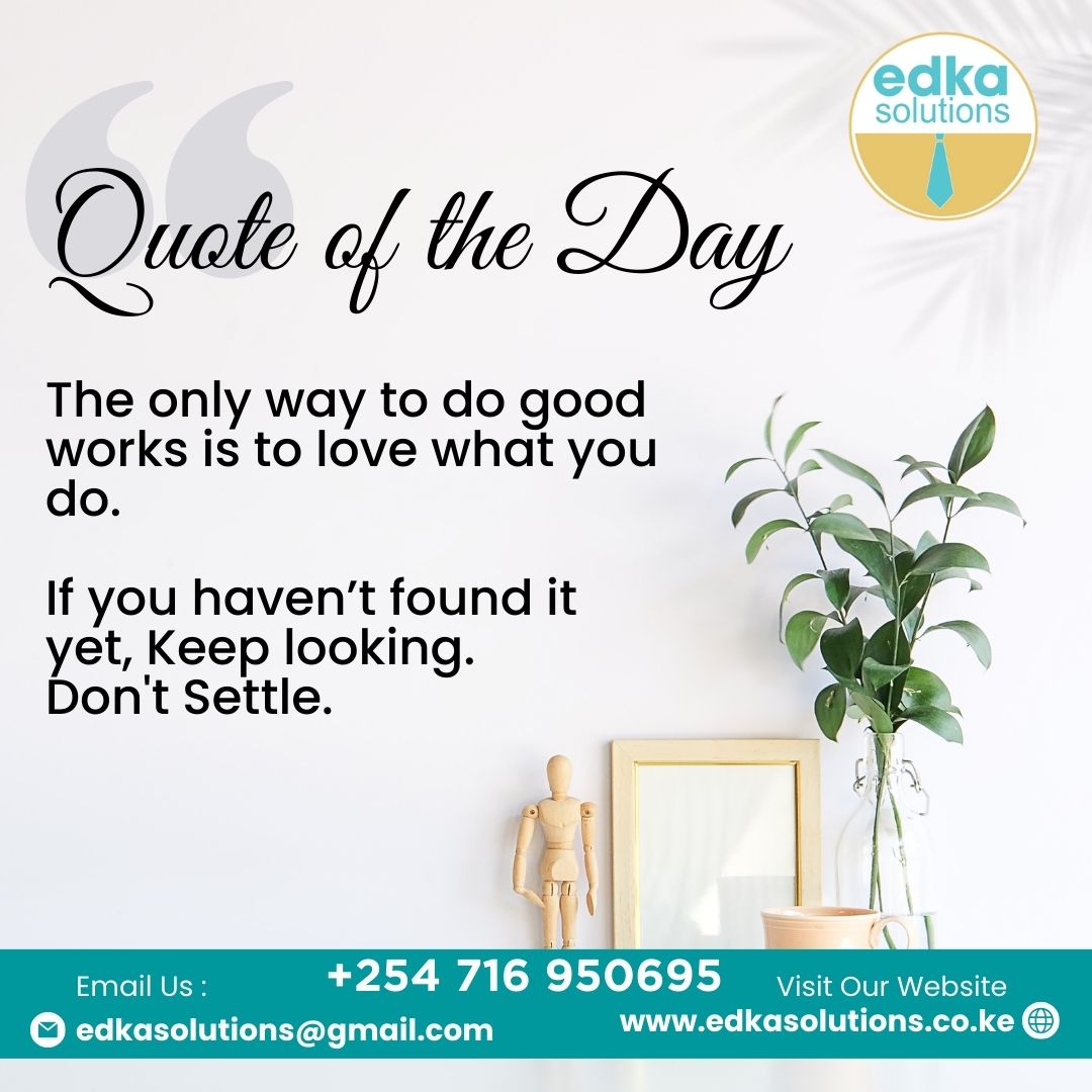 EdkaSolutions's tweet photo. Your daily dose of joy and inspiration is served! 
Radiate positivity and let your light shine bright.  #ContentOfTheDay #SpreadJoy #checkdm #weston #wanjigi #AffordableHousing #osama #shes26 #nssf #Mpesa https://t.co/pDbfMRKqrx