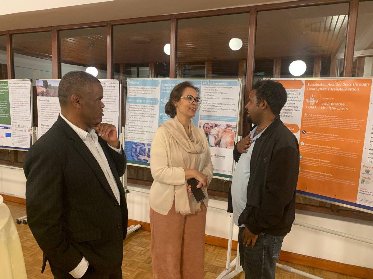 WuletawuAbera's tweet photo. It was a pleasure meeting the new @CGIAR_EMD during her visit in Ethiopia this week. @CGIAR @BiovIntCIAT_eng @LulsegedTamene @BelayTerefe2 https://t.co/PVZW2A7CxK