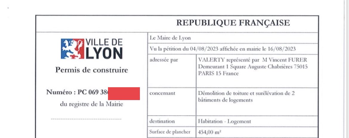 Dynamisme du début d’année avec la délivrance d’un nouveau permis de construire de #surélévation pour #Valerty à #Lyon « capitale des Gaules »surelevation de deux #copropriétés mitoyennes 
✅rénovation #énergétique des deux copropriétés existantes.
✅#logements familliaux