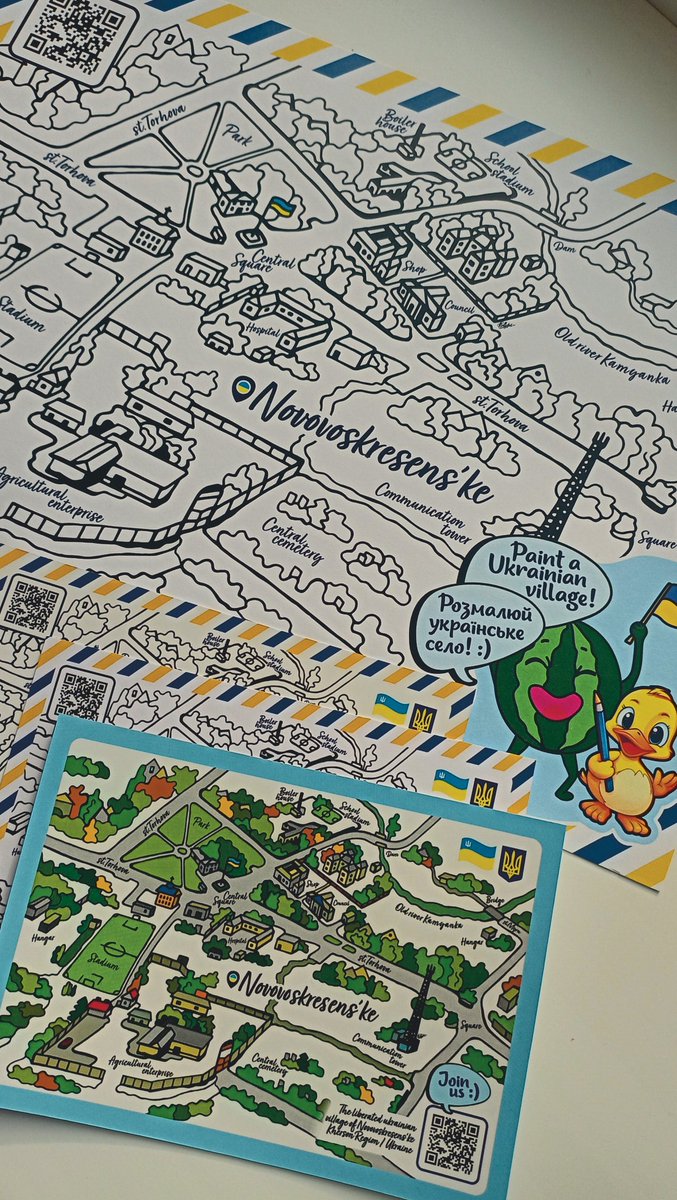 UkroArt's tweet photo. 🐥🍉🎨 #Postcards #UkraineVillage #VillageCards #Postcard #ColoringPage #Розмальовка #ЛистівкаРозмальовка #УкраїнськеСело #Листівки #ПоштовіЛистівки #Стікери #Stickers #Novovoskresenske #Розфарбовка #УкраїнськаРозмальовка #УкраїнаРозмальовка #PostcardsMap #MapPostcards #Maps https://t.co/0tpidvAgbg