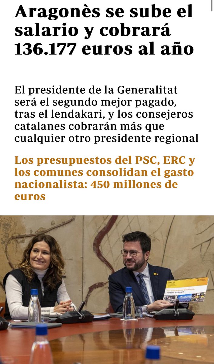 Para <a href="/gabrielrufian/">Gabriel Rufián</a> es muy reprochable que el Presidente de Andalucía cobre lo que cobra, pero le parece muy bien que el Presidente de Cataluña de su partido cobre casi 50.000€ más. 
Igual debiera taparse usted.
