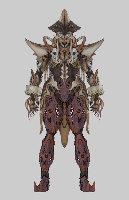 #オリジナル怪人 スキッド セルストルフ イカのラスボスis何...?と悩んでいた中で思いついたのが、某海賊映画のタコ的な船長でした。 完全にそこを頼りにしながらデザインしましたねw 見た目のかっこよさはさることながら、イカの目に当たる部分に若干のこだわりを入れました