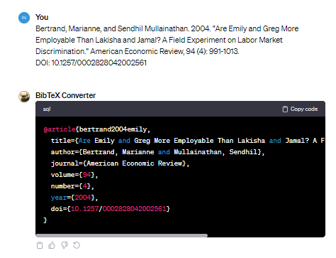 Ingar30's tweet photo. A GPT for converting academic references into BibTeX entries https://t.co/6R7h8qrCCy https://t.co/oAfGH7UzeH