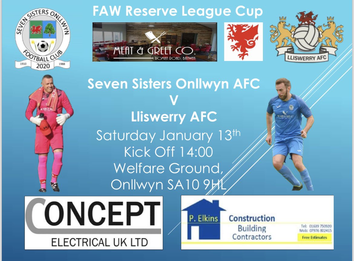 7SistersOnllwyn's tweet photo. All our sides are in action this weekend. 

Our firsts travel to @SwanseaUniFC on Friday. 
Reserves take on @LliswerryFC in the cup. 
The thirds host @fc_grave 
On Sunday our youth play @OfficialRhosFC 

All support greatly appreciated! 
#7SO 💙💚 https://t.co/3qdX02RGtI