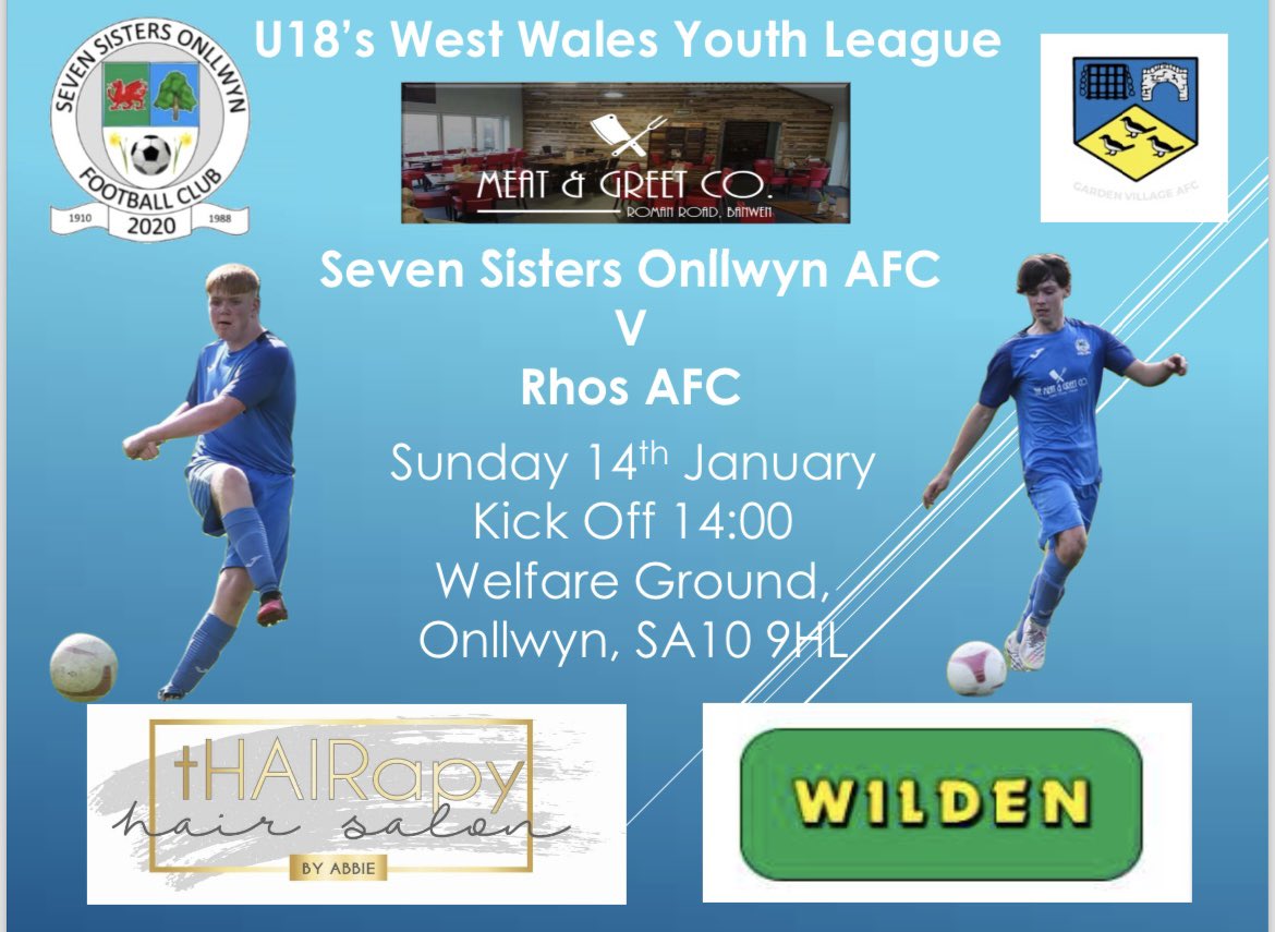 7SistersOnllwyn's tweet photo. All our sides are in action this weekend. 

Our firsts travel to @SwanseaUniFC on Friday. 
Reserves take on @LliswerryFC in the cup. 
The thirds host @fc_grave 
On Sunday our youth play @OfficialRhosFC 

All support greatly appreciated! 
#7SO 💙💚 https://t.co/3qdX02RGtI