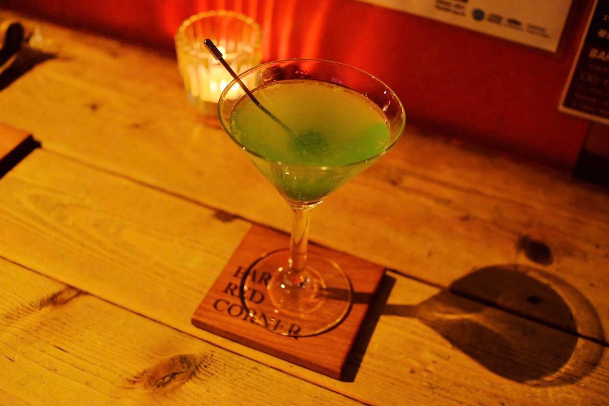 BARREDCORNER's tweet image. #greennote #edgeofgreen #coctail #mixeddrink #bar #redcorner #西成bar #大阪bar #お待ちしております　#green #大阪グルメ