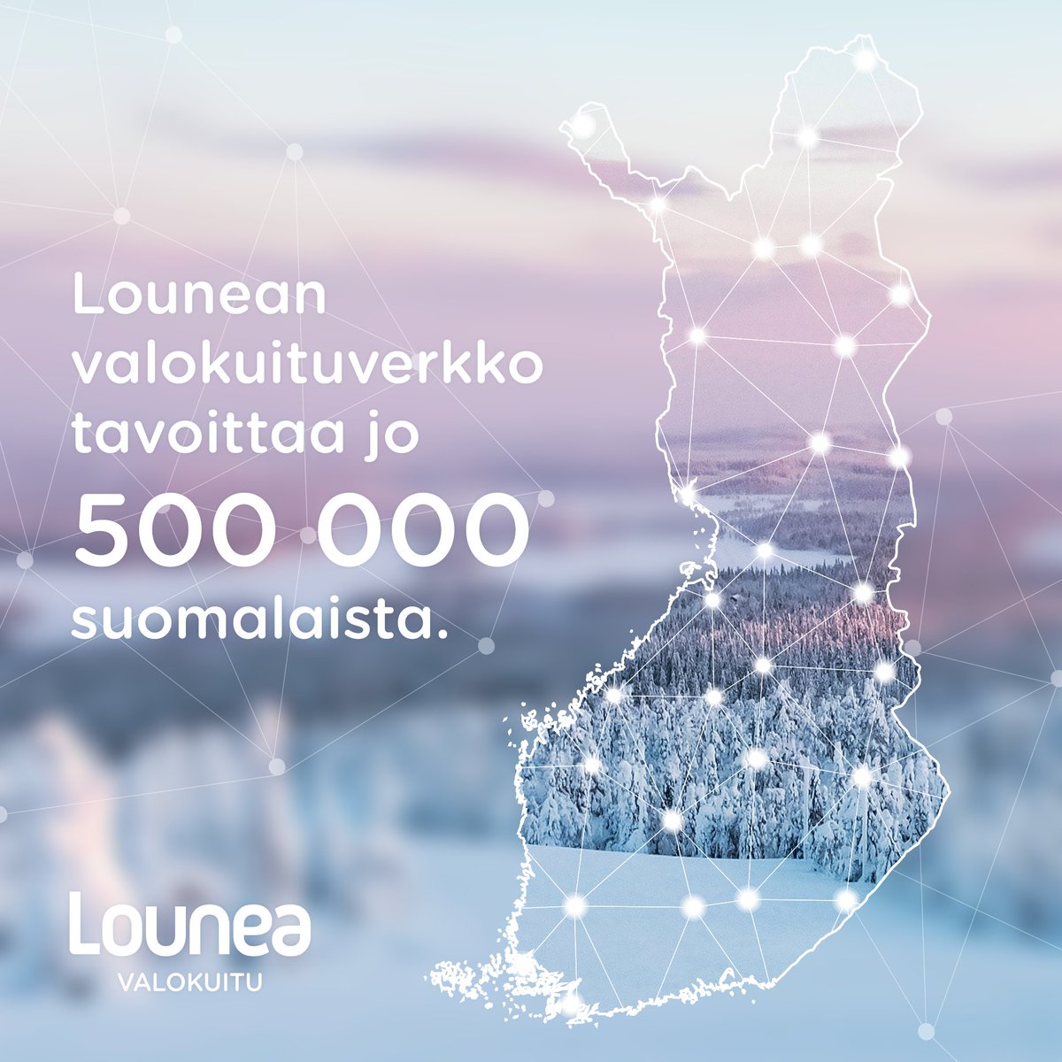 Lounea Valokuitu tavoittaa jo yli 500 000 suomalaista ja investoimme yhä kasvuun. Uusia verkon rakentamispäätöksiä on ennätysmäärä ja rakentaminen käynnistyy heti talven hellittyä. Huippukorkea asiakastyytyväisyys on niin ikään säilynyt vuodesta toiseen. 

ow.ly/nrvj50QpPIh