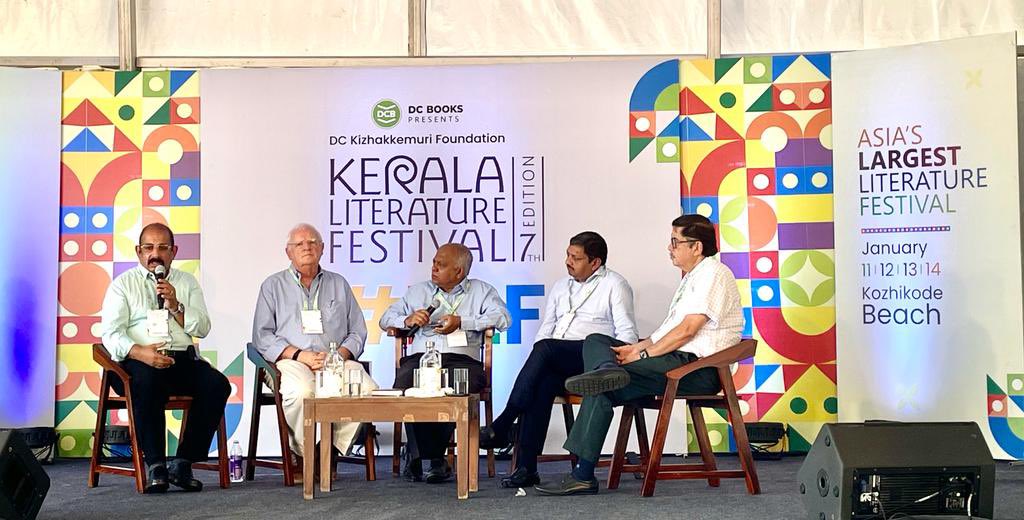 HarperCollinsIN's tweet photo. #MSAKumar says values play the biggest role. They are for everyone who takes on the business or is associated with it—they must work with those values in mind. #BeyondThreeGenerations @KeralaLitFest #KLF2024 https://t.co/cZFNVZkkoU