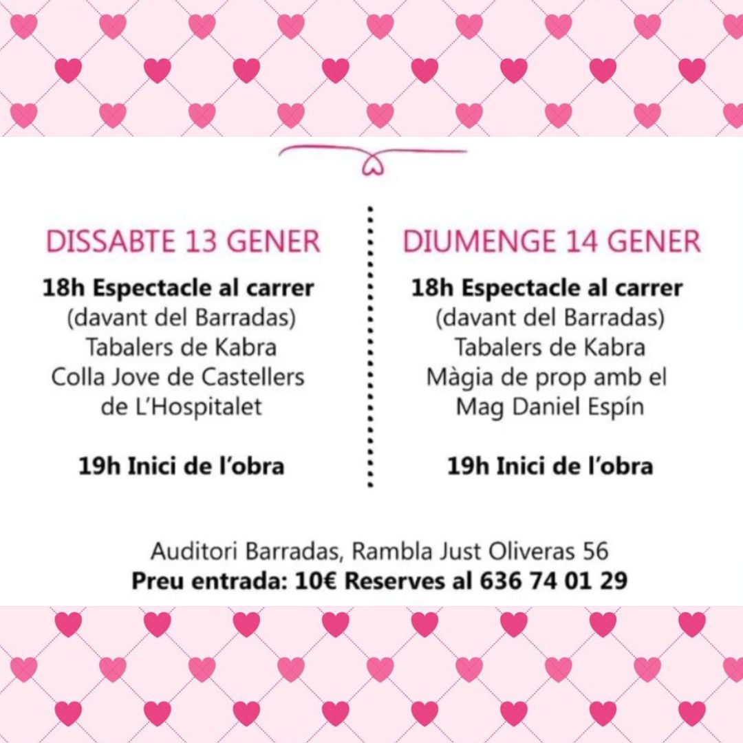 elBarradas's tweet photo. Agència matrimonial @GTBanyes 

🎭 El grup de teatre banyes està d'aniversari, 15 anys que es diu aviat! I ho celebren de la millor manera possible amb l'estrena de l'obra agència matrimonial

📆 dissabte 13 i diumenge 14 de gener
🎟️ entrada 10 € reserva 636 740 129 https://t.co/ggG9aZS7Tc
