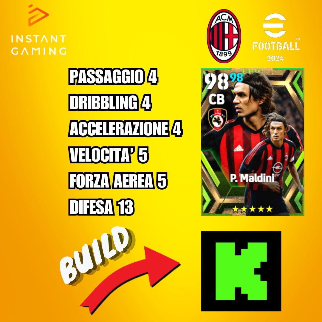 AlonsoGrayfox's tweet photo. A contradictory version of Maldini π€
This is my idea of his build π―
You can chek all my builds on β¬οΈ
https://t.co/bXPhQlizwx π©
Cards and not only available on β¬οΈ
https://t.co/sjKFkv9lBr π
@InstantGamingIT π§
#eFootball2024 #eFootball2024Mobile #kick #kickita https://t.co/PzphLVgvsx