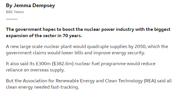 I don't see the need for the reporter's 'But'. The quote from Renewable Energy and Clean Technology (@REAssociation ) is good to see. *All* clean energy needs fast tracking. bbc.co.uk/news/business-…