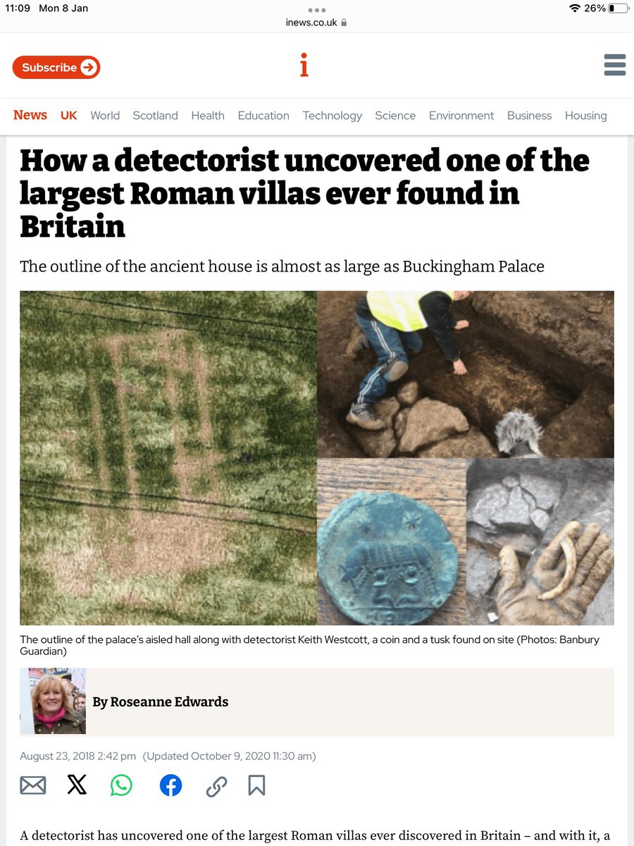 Metal detectorist &amp; archaeologist Keith Wescott from TV's Time Team is our January speaker &amp; will share stories ranging from ship wreck diving to his Broughton castle Roman villa discovery. 7.30pm Wednesday 17th January at Charlbury Memorial Hall. Visitors welcome (ladies only).