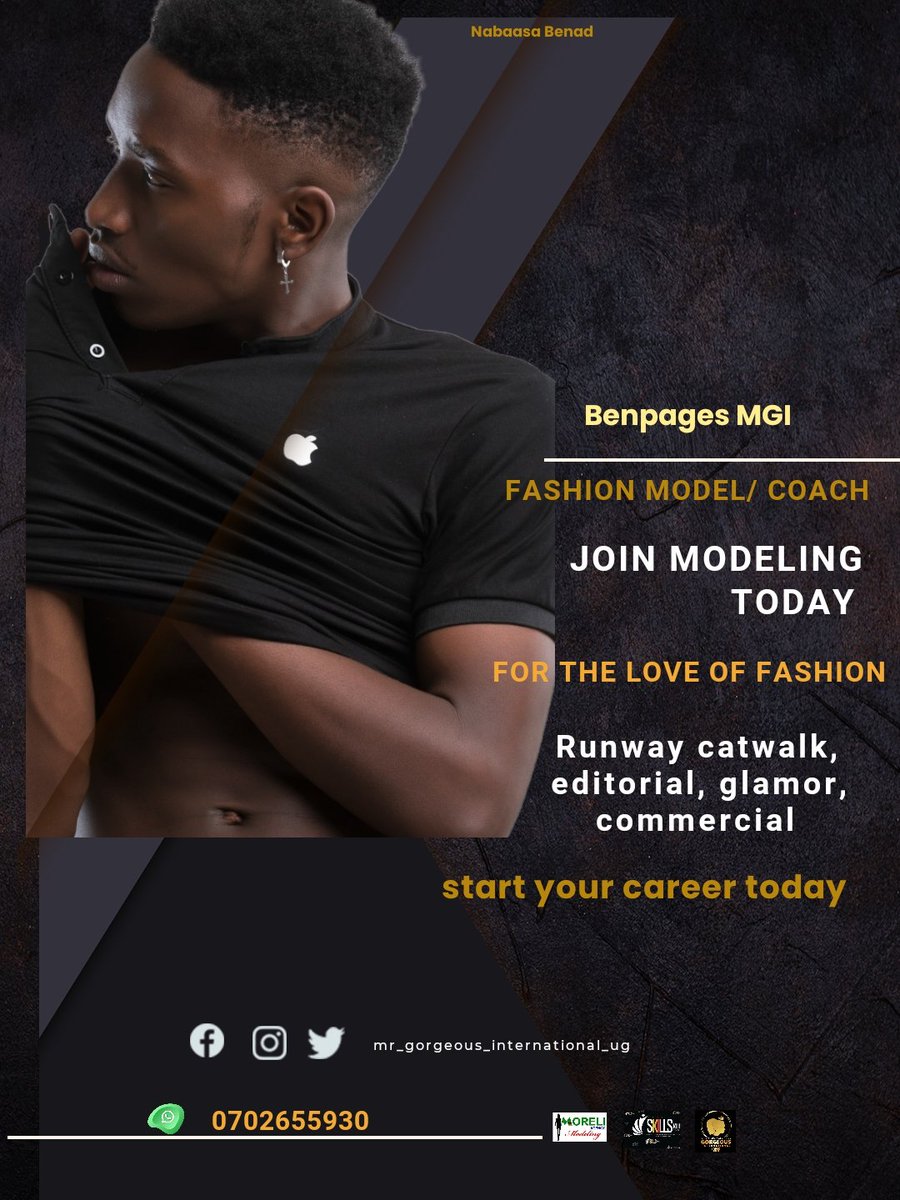 benpages1's tweet photo. Start your career in modeling today with me Coach Ben
For the best skill..............
0702655930
#model #fashionispower #fashion #style #coaching #classic #Uganda https://t.co/EKKWYUPmIQ