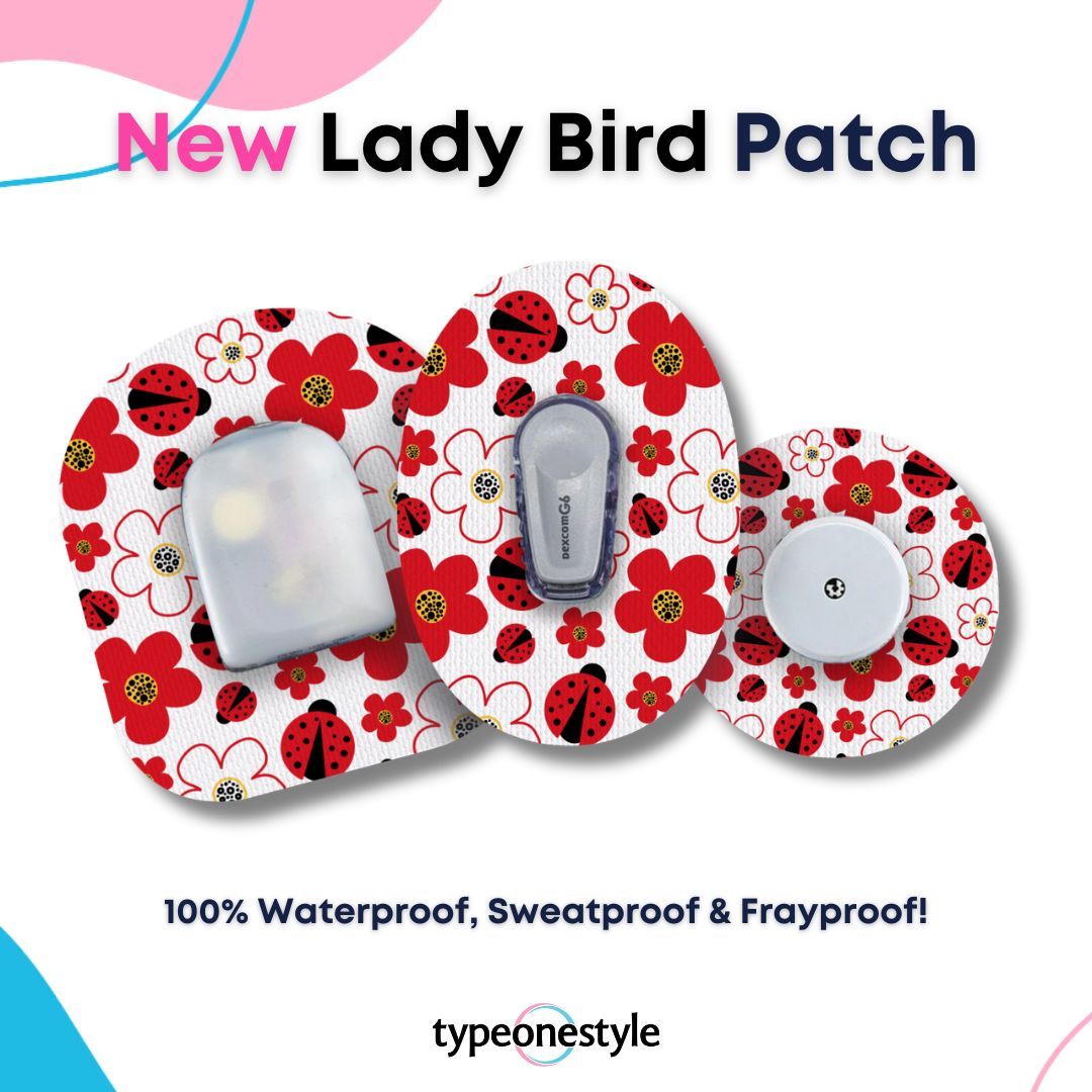 typeonestyle1's tweet photo. Introducing our brand new Lady Bird patch design! 🐞 

These patches are the ultimate solution to secure your diabetes devices for the full wear time. With their 100% waterproof, sweatproof, and frayproof properties, you can trust that your devices will stay in place🎉 

#t1d https://t.co/b13YEdr8CB