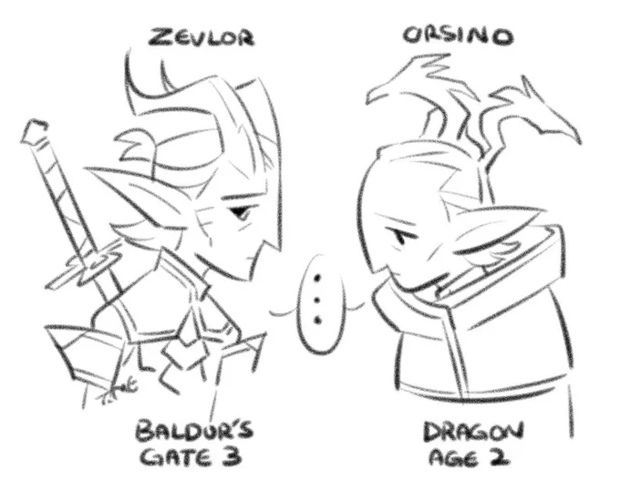 There's just something about depressed old men who had to reluctantly take on a leadership role and try their best for the sake of their people but ultimately fail tragically. 🤔 

#BaldursGate3 #zevlor #DragonAge2 #firstenchanterorsino 