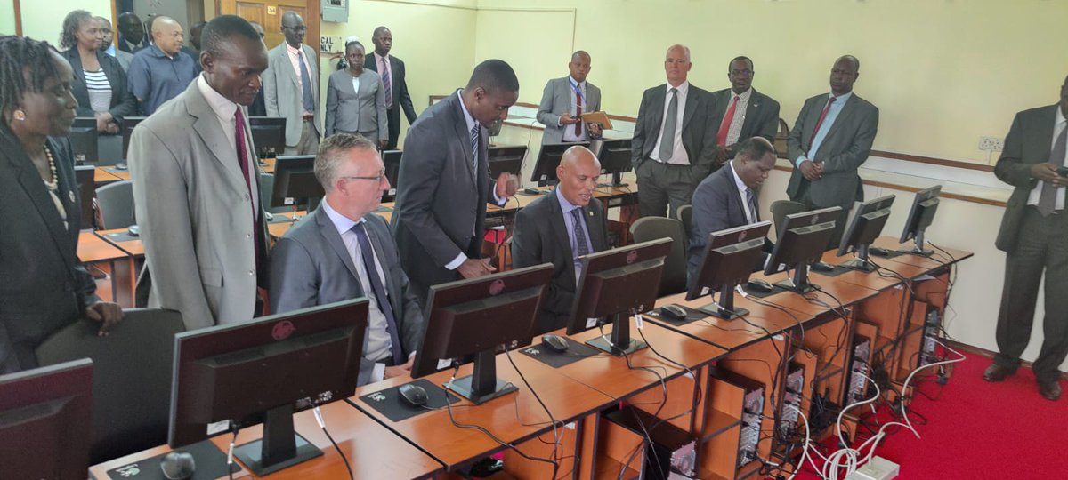 Diplo_Jazz's tweet photo. Today we opened the 🇩🇪 sponsored computer ⌨️🖱lab for @DCI_Kenya Academy. Thx Director Amin and instructors team for warm welcome! With the new equipment, 🇰🇪 police will strengthen capabilities combating cyber crime and improve digital forensics. https://t.co/kdjjQyUULQ