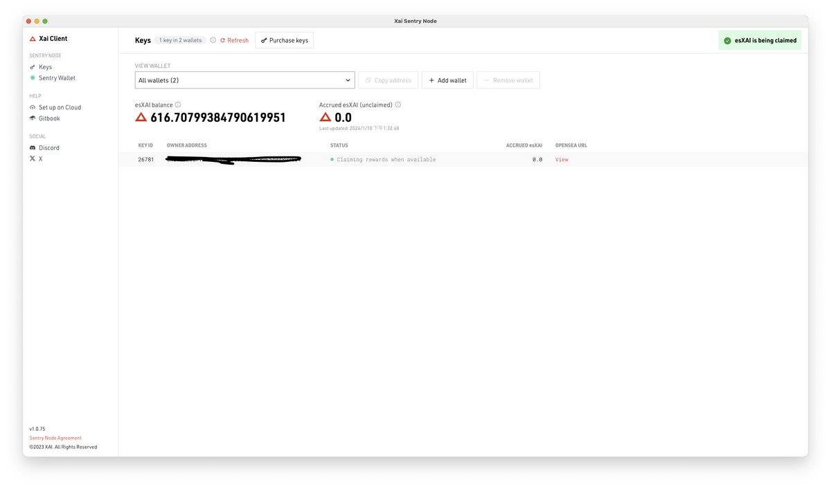 lanbt1314's tweet photo. reinvest 1500usdt into xai node, for passive income,about 1000usdt per/month ,for recent price🥰. and i got 1650xai airdrop, nearly break even my node cost. https://t.co/IQdncdrk56