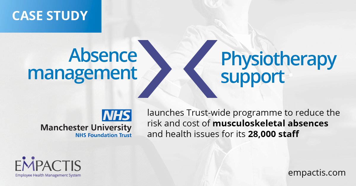Empactis's tweet photo. With a team of 28,000 staff across ten sites #MSK absences was costing more than £7m per year in direct staff absence costs for this Trust. Solving that was not a simple problem – so @MFTNHS thought laterally and creatively. https://t.co/bIP2d7ruTl 
#nhs #casestudy #staffhealth https://t.co/zjM1qIQYbQ