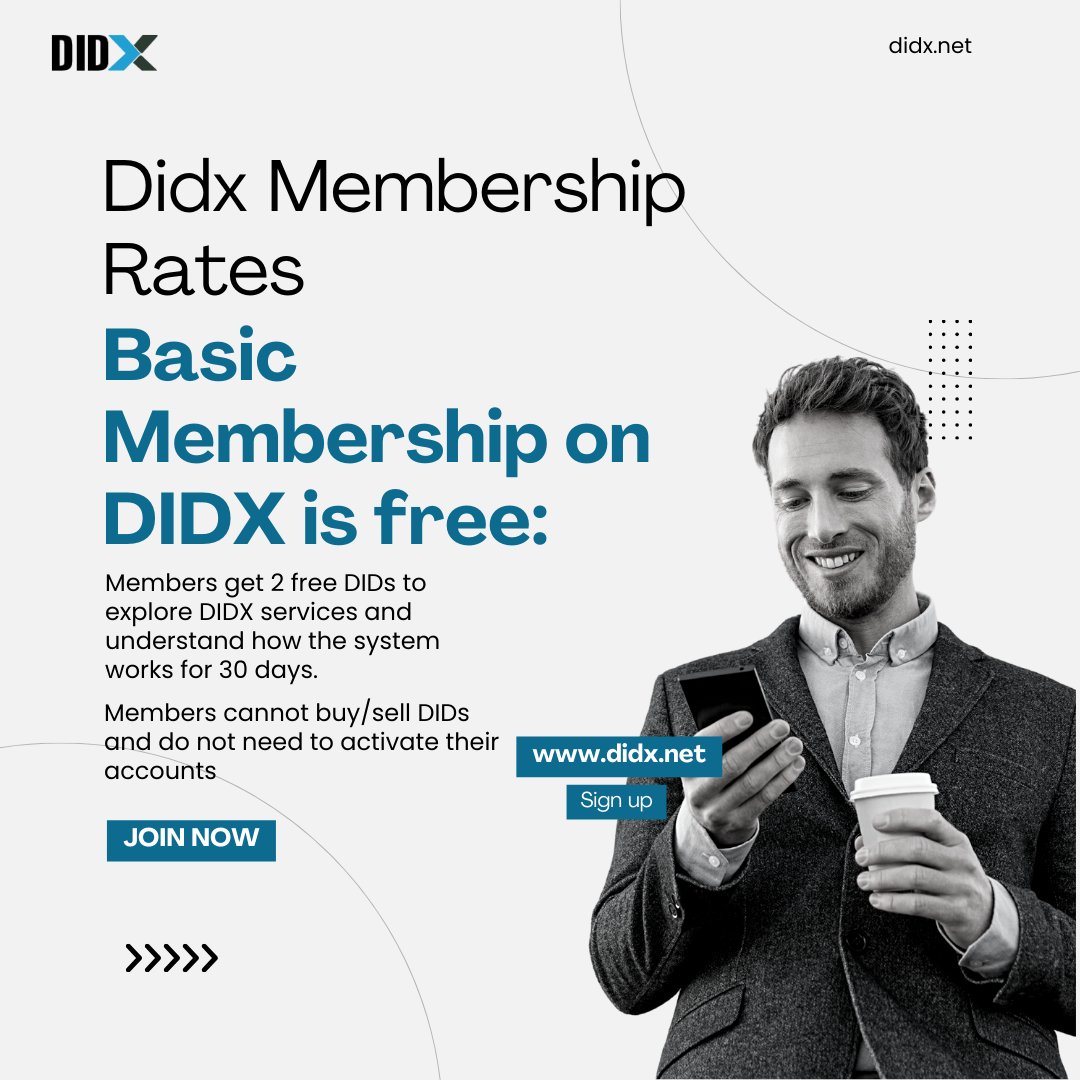 Get 2 free DIDs for 30 days with DIDX Basic Membership! 

Signup Now
didx.net

#Didx #Voip #Telecom #DIDNumbers