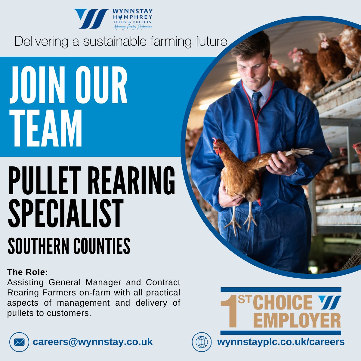 Join our team!

To find out more and apply, visit ▶ bit.ly/3v1Zhqq

#wynnstaycareers #pulletrearing #agricareers #wynnstay #farmingcareers #teamwynnstay #poultryindustry