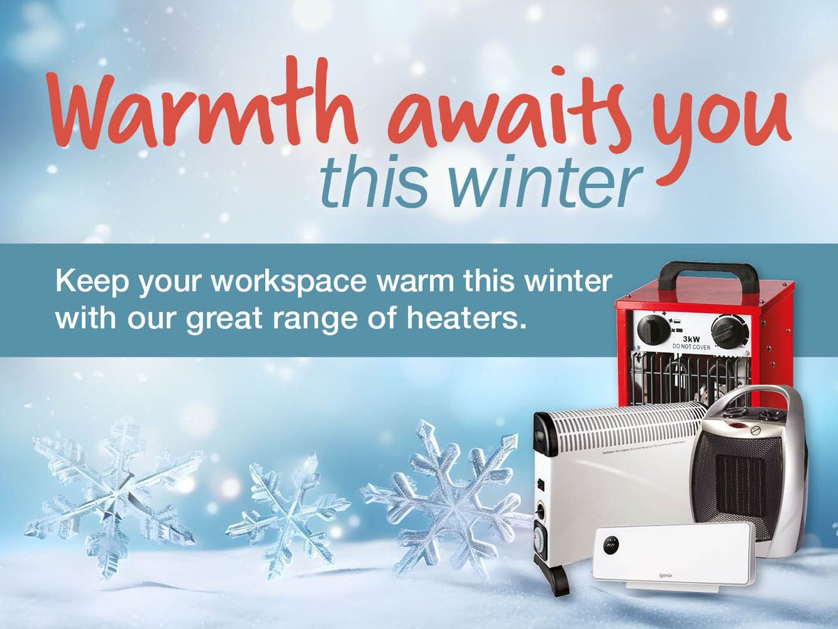 Stay warm this winter with our great range of heaters, available now! Studies show that warmer environments boost productivity and increase motivation. Keep your workspace warm with our range of heaters. Contact us today! buff.ly/4aC0O6V #heaters #warm #winter