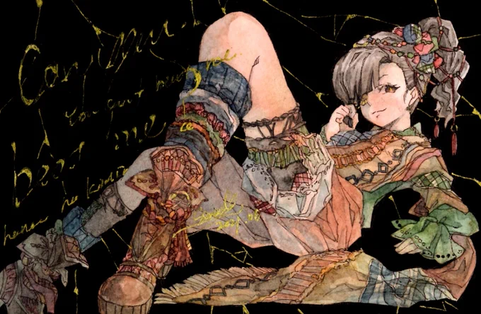 #イラストレーションの日2024 #イラストレーションの日   今回は黒背景の作品を集めてみました✦✧✦