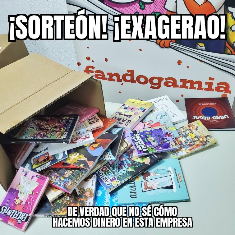 ¡FELIZ AÑO... Y FELIZ #SORTEÓNEXAGERAO! Vuelve la barbaridad a tu cuenta amiga y vecina: sorteamos TODO lo que publicamos durante 2023, en un pack valorado en más de 300€ 💸
Bases: 
🪩Sigue a <a href="/Fandogamia/">Fandogamia Editorial</a>
🪩Haz RT, RP o lo que sea esto.
¡Y yastá!
Hasta el 18/1 (23:59h). ¡Suerte!