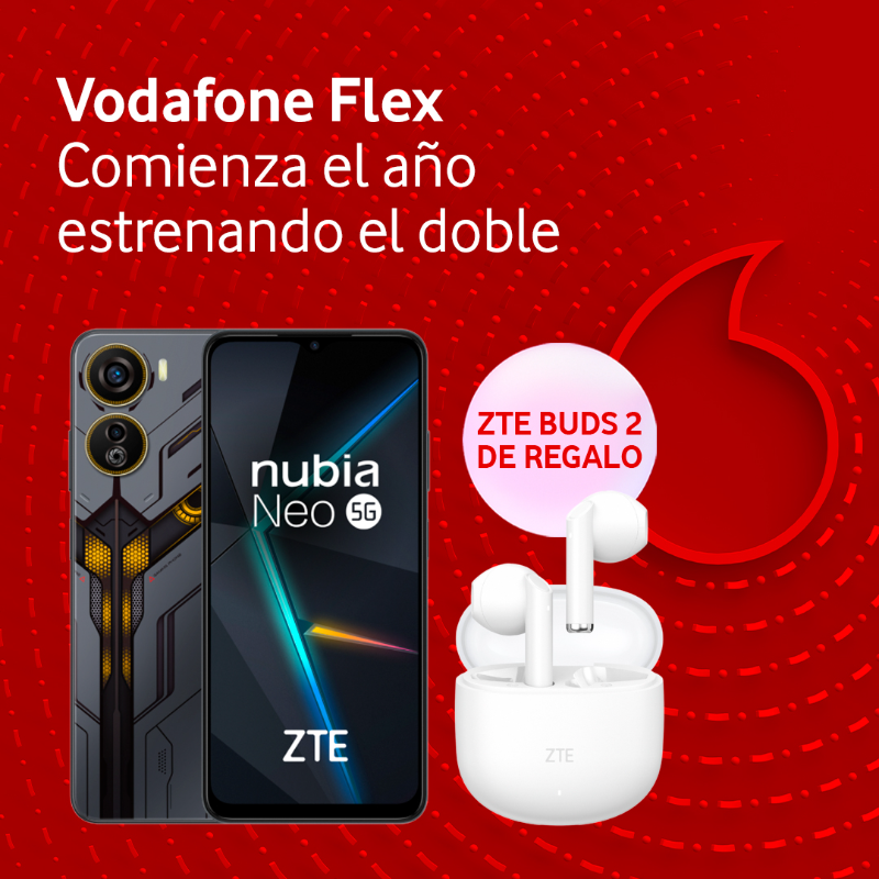 Vodafone España on X: Sube de nivel tu gaming móvil con el ZTE nubia Neo  5G de @zte_es 🤏 Precio súper asequible 🔧 Las ventajas de Vodafone Flex 🎁 ZTE  Buds 2 de regalo 👇👇👇 / X