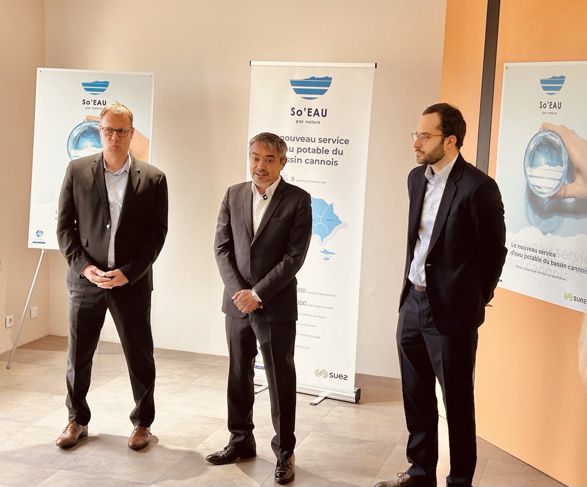 💧 Visite de l'usine de Nartassier à <a href="/villedemougins/">Mougins</a>, à l'occasion de la mise en œuvre du nouveau service public de l’eau potable sur le bassin cannois : #SoEau.