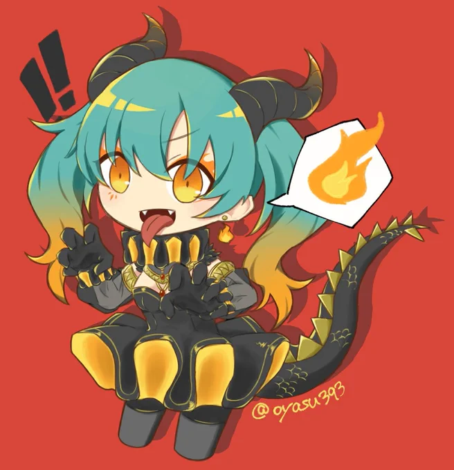 描き始めサラマンダー #初音ミク